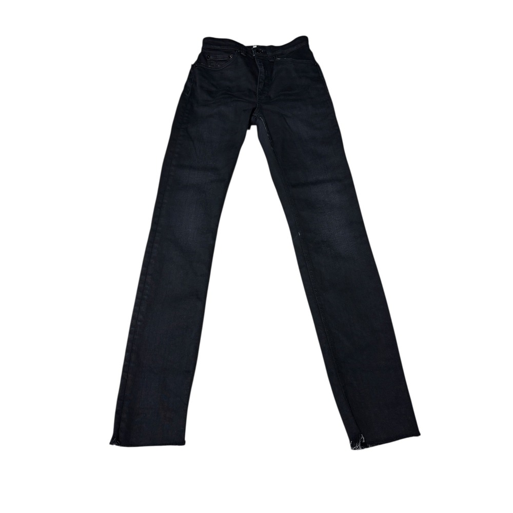 Rag Bone Jane Super High‎ Rise Skinny Jeans Black Womens Size 25X29 YKK Zip